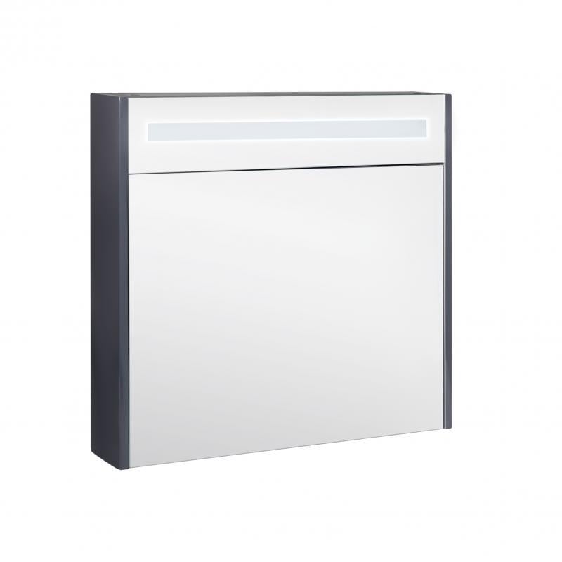 Зеркальный шкаф подвесной Q-tap 800х730х145 Robin Graphite с LED-подсветкой QT1377ZP8002G