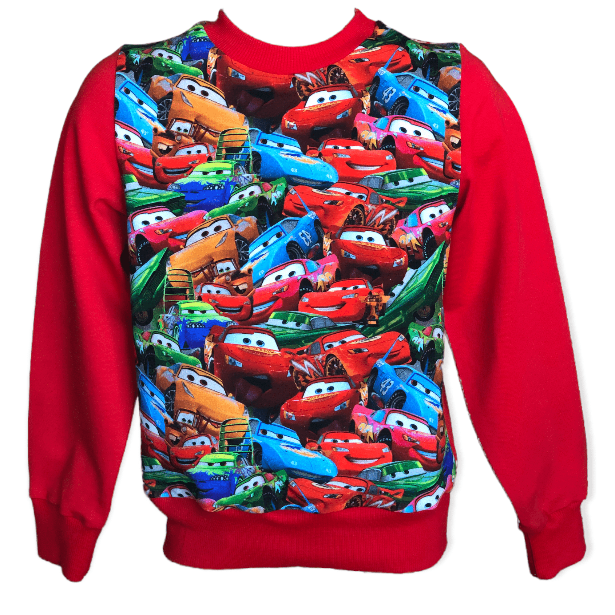 Свитшот для мальчика Тачки 110 см Красный