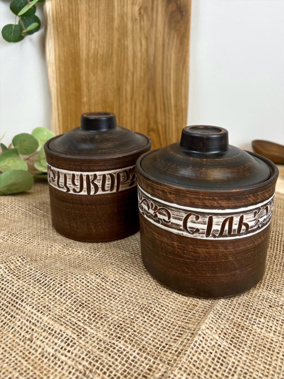 Набір для спецій керамічний ангоб глиняний 0,7 л (3001-30)