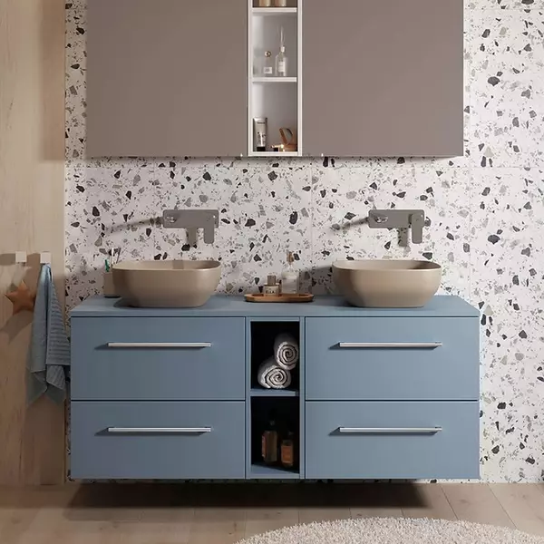 Умивальник на стільницю накладний прямокутний Cersanit LARGA 50x38 см Бежевий матовий (K677-062) - фото 3 Умивальник на стільницю накладний прямокутний Cersanit LARGA 50x38 см Бежевий матовий (K677-062) - фото 3