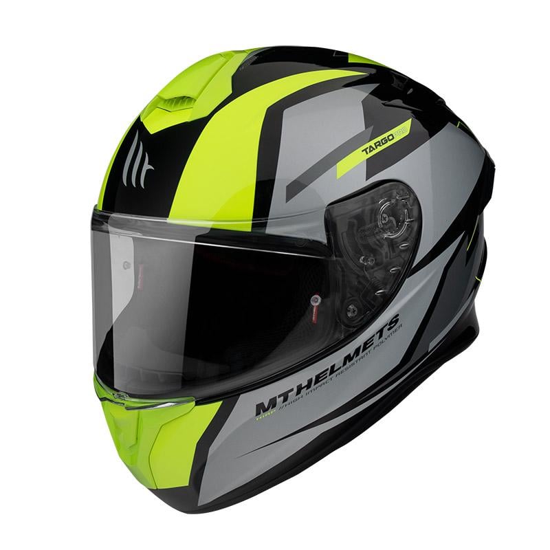 Мотошлем MT HELMETS TARGO PRO Sound A3 XS Gloss Fluor Yellow (15754)