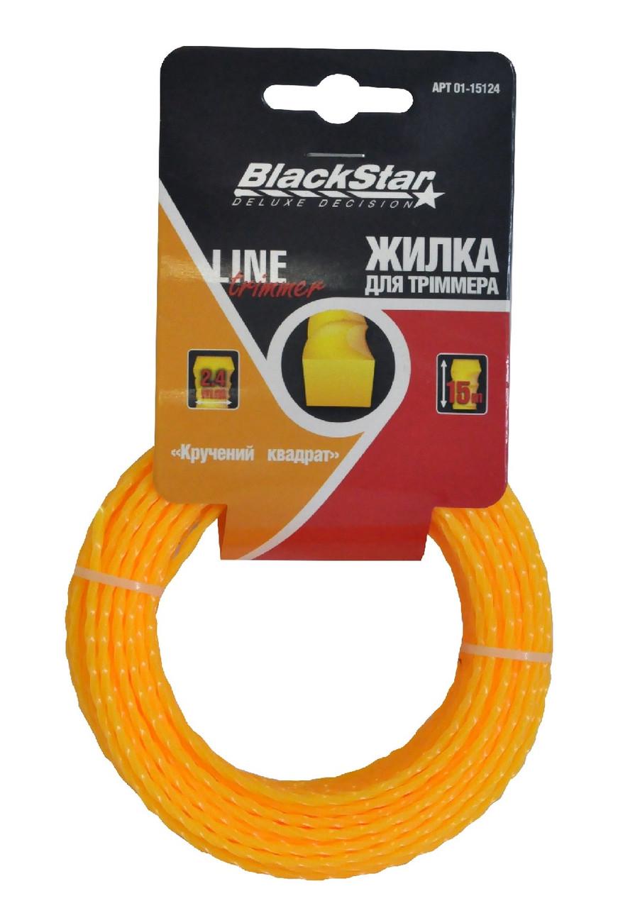 Жилка для тріммера Blackstar Квадрат кручений 2,4 мм/15 м (01-15124)