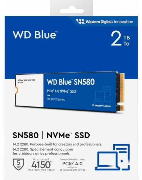 SSD-накопичувач Western Digital Blue SN580 2Tb M.2 PCI-E 4.0 x4 3D TLC (WDS200T3B0E)