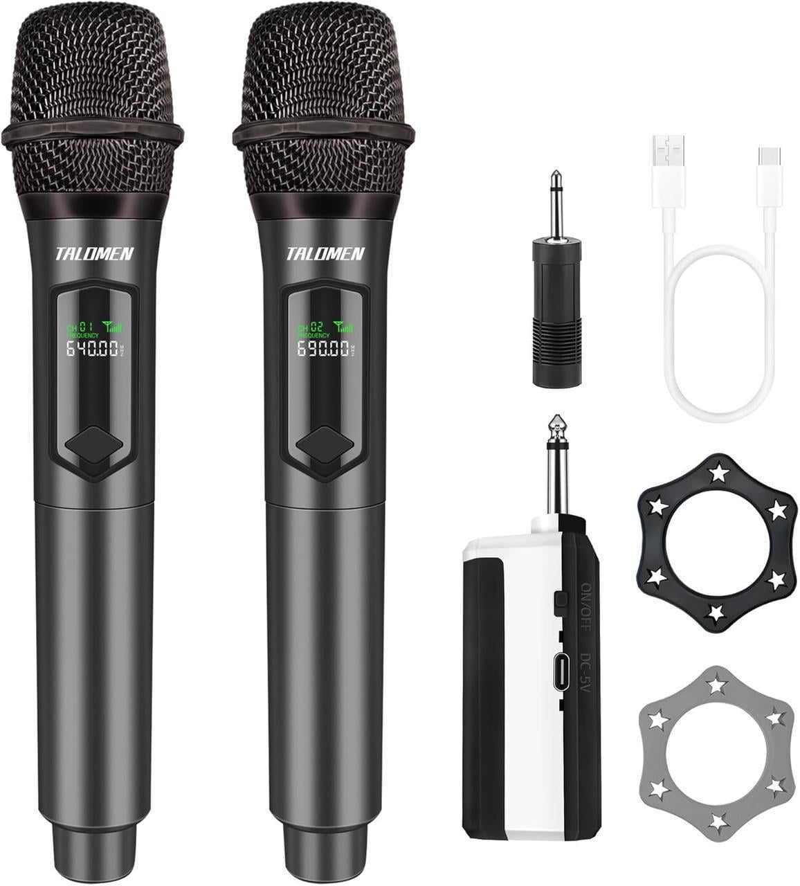 Микрофон беспроводной Talomen K60 с ресивером 2 шт.
