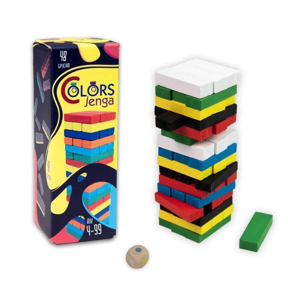 Настільна гра Strateg "Colors Jenga" 30717 48 брусків (RLT32780)