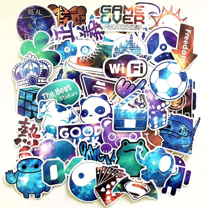 Набор наклеек Звездные Мульти Галактика для гаджета/телефона/авто 50 шт. (10050)