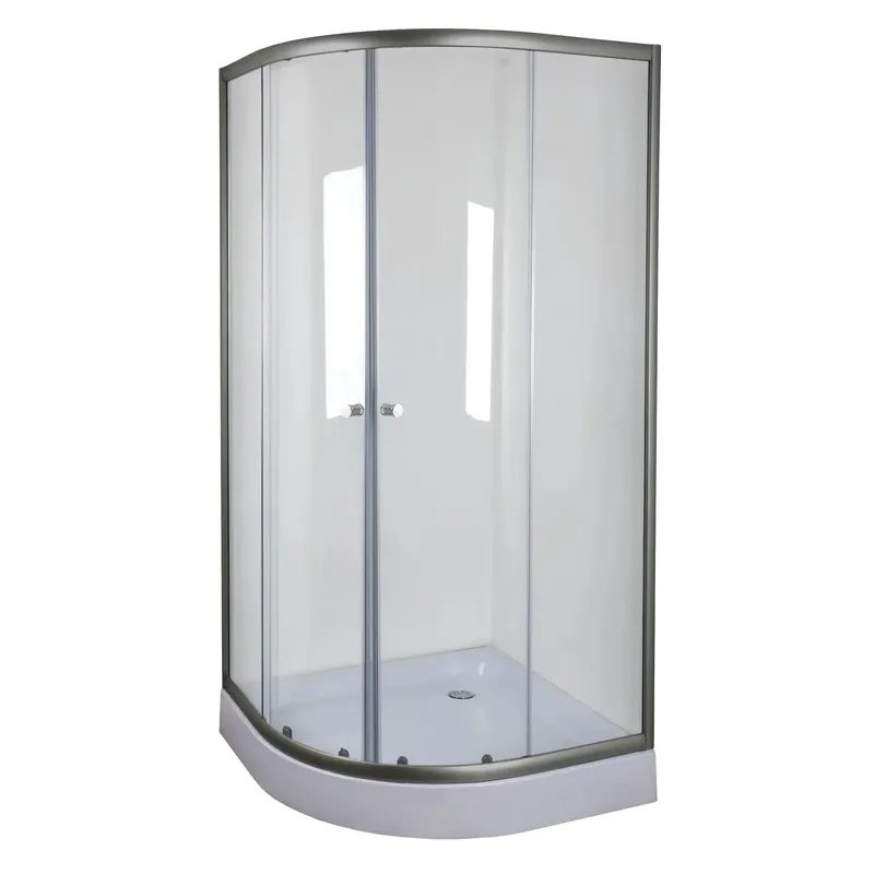 Душевая кабина без поддона MIXXUS PLAIN SC01-90x90x185-TR Graphite прозрачное стекло 4 мм (MI6902)
