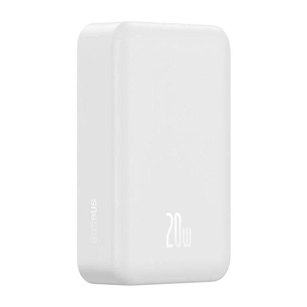 Повербанк Baseus Magnetic Mini 20000 mAh 20 W 2в1 QC3.0+PD3.0 с беспроводной зарядкой Qi 15 W White (PPCX150002) - фото 4