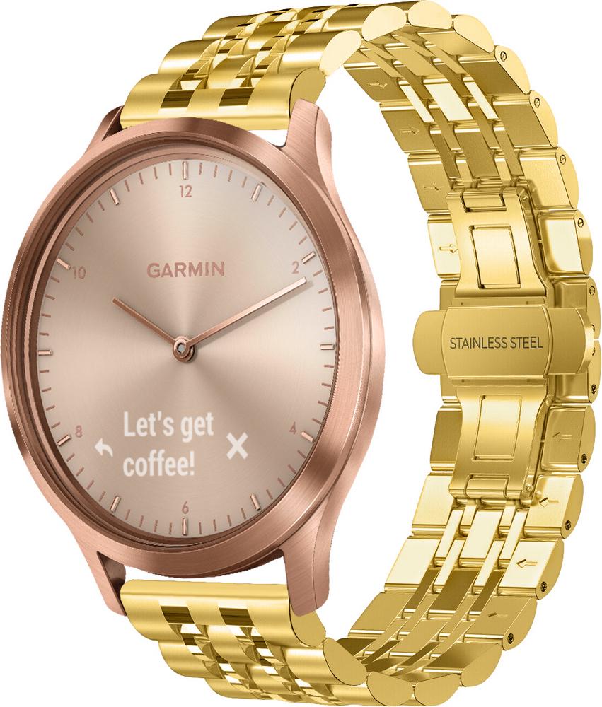 Металлический Ремешок Spinye для Garmin Vivomove HR Gold (28078-2A)