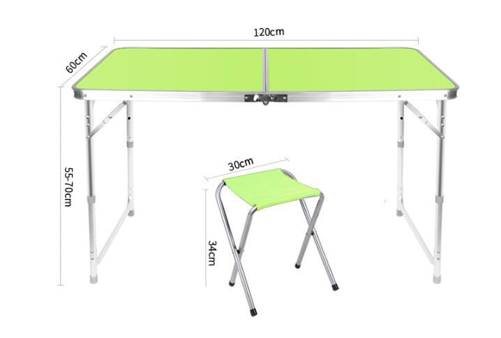 Стол для пикника Folding table складной и 4 стула Зеленый - фото 3