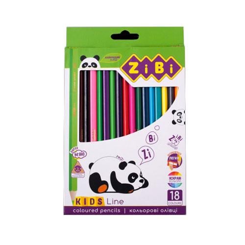 Олівці кольорові ZiBi Kids Line 18 кольорів (ZB.2415) Олівці кольорові ZiBi Kids Line 18 кольорів (ZB.2415)