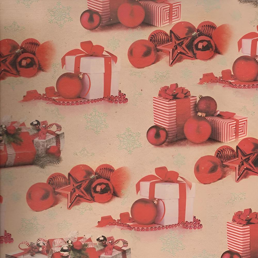 Упаковочная крафт бумага Stenson New Year 523K 0,7x1 м 10 листов (10970611)