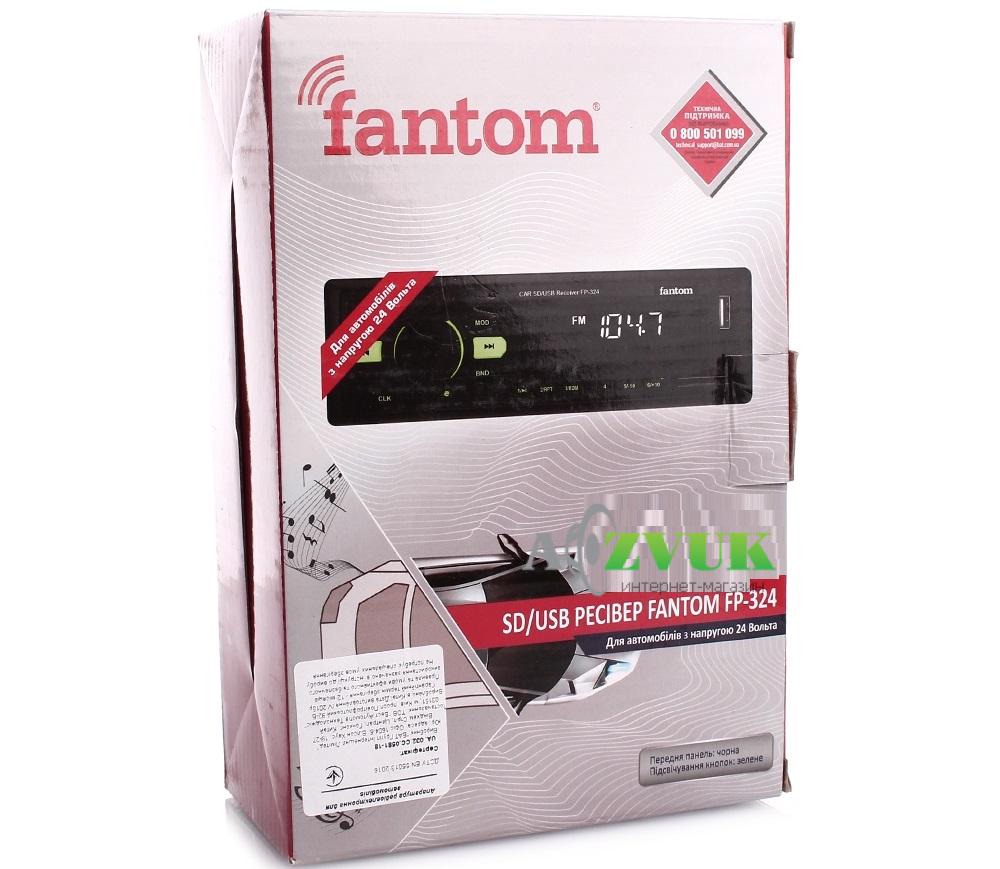 Автомагнитола FANTOM FP-324 Black/Green (30279) - фото 6