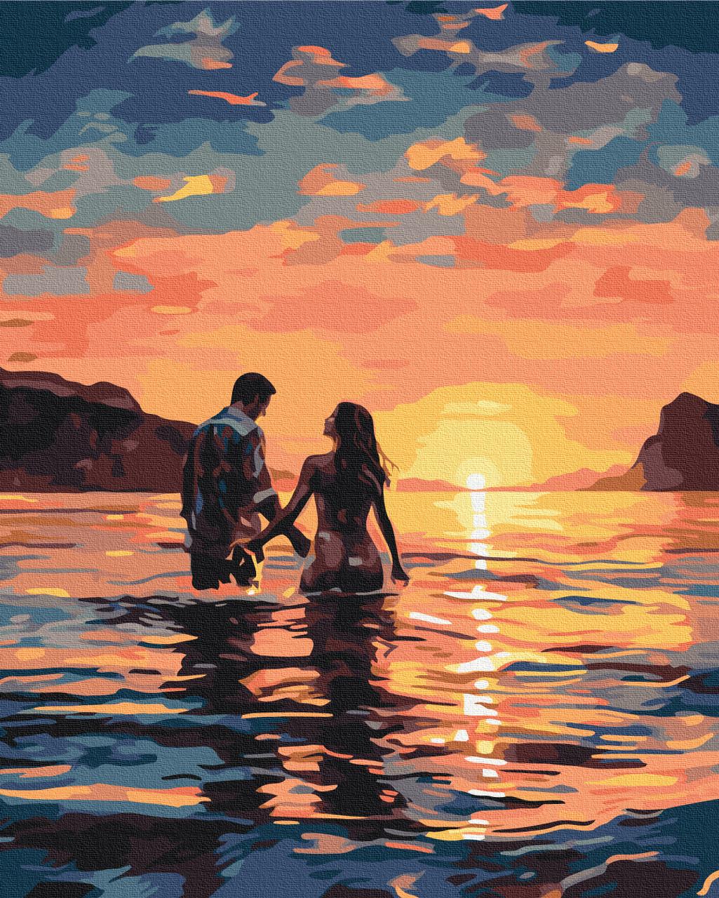 Картина по номерам BrushMe Влюбленные на рассвете 40х50 см (BS53890)