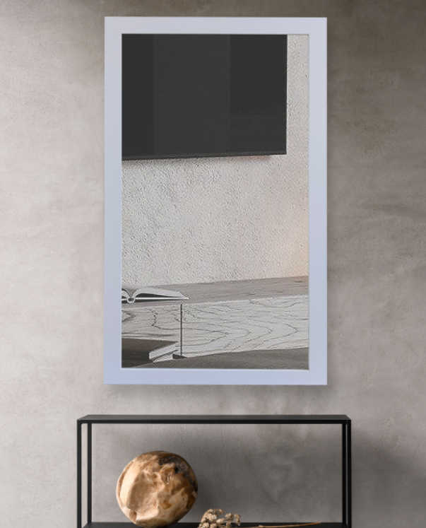 Дзеркало настінне CRYSTAL GLASS в багетній білій рамі 1785x955 мм (С3249)