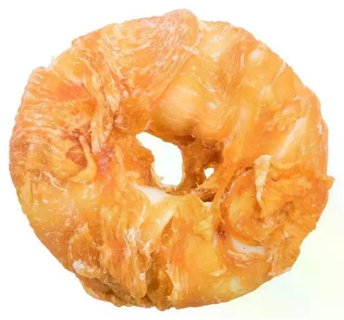 Косточка-кольцо Trixie Denta Fun для собак прессованное жевательное из натуральной кожи 110 г 10 см