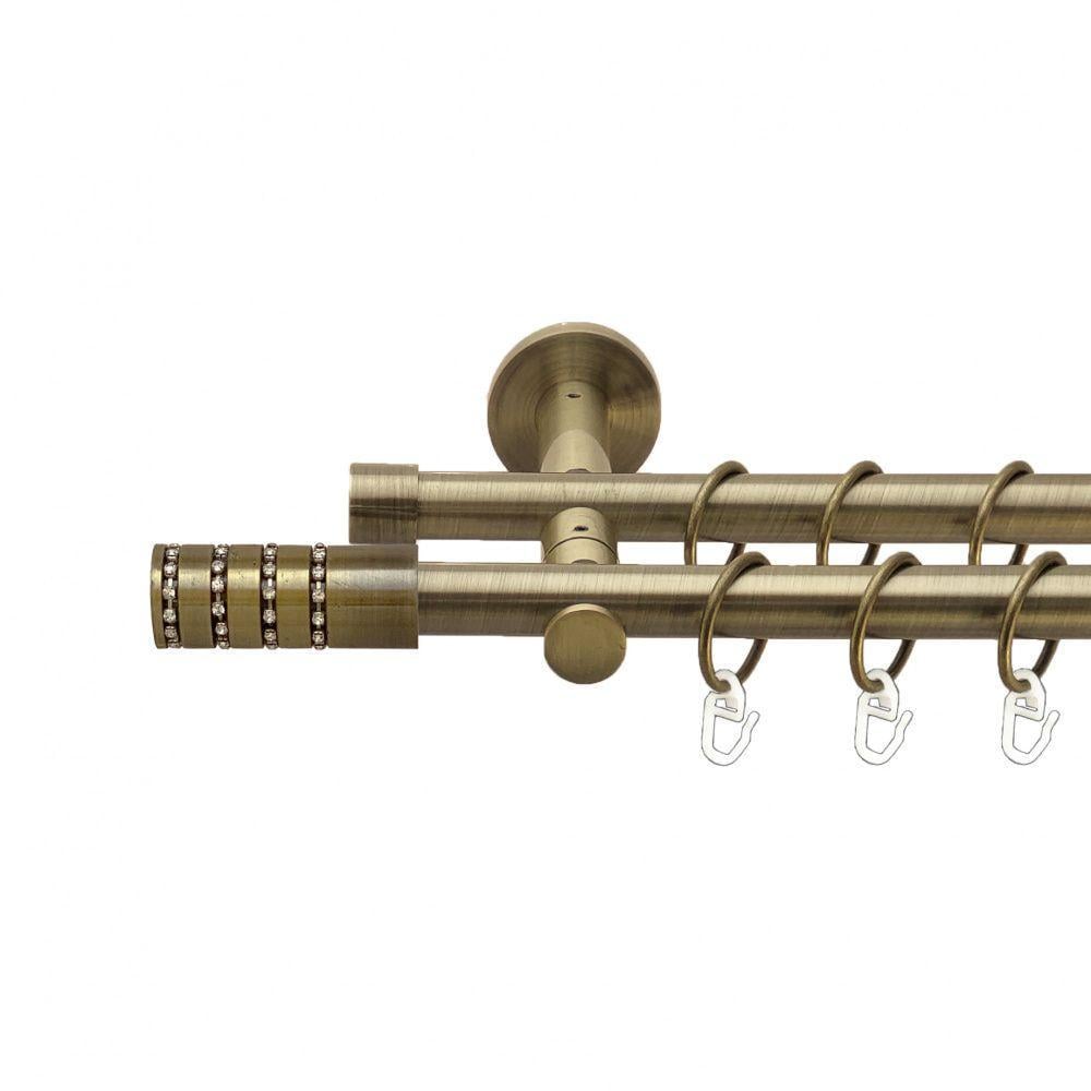 Карниз Orvit Барамелла дворядний гладкий 19/19 мм 160 см Антик (00-00013324)