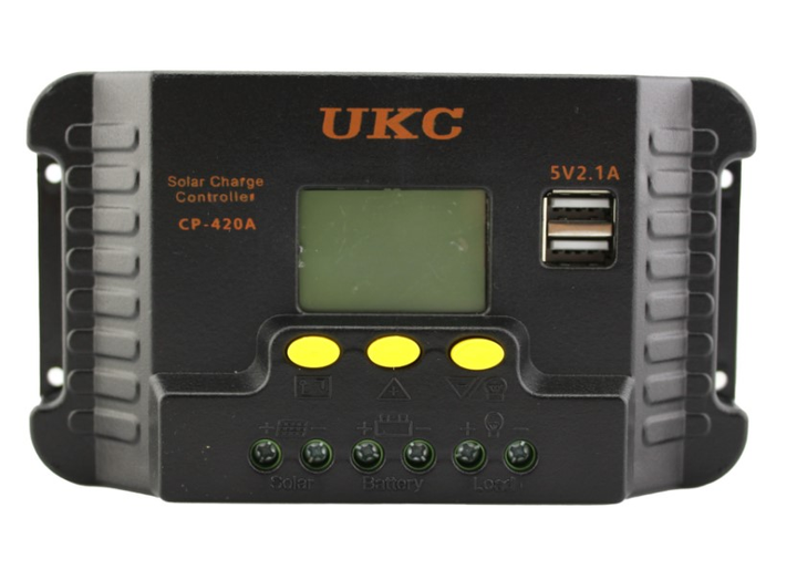 Контроллер заряда от солнечной батареи UKC CP- 420A 20 A (U0000060298) - фото 1