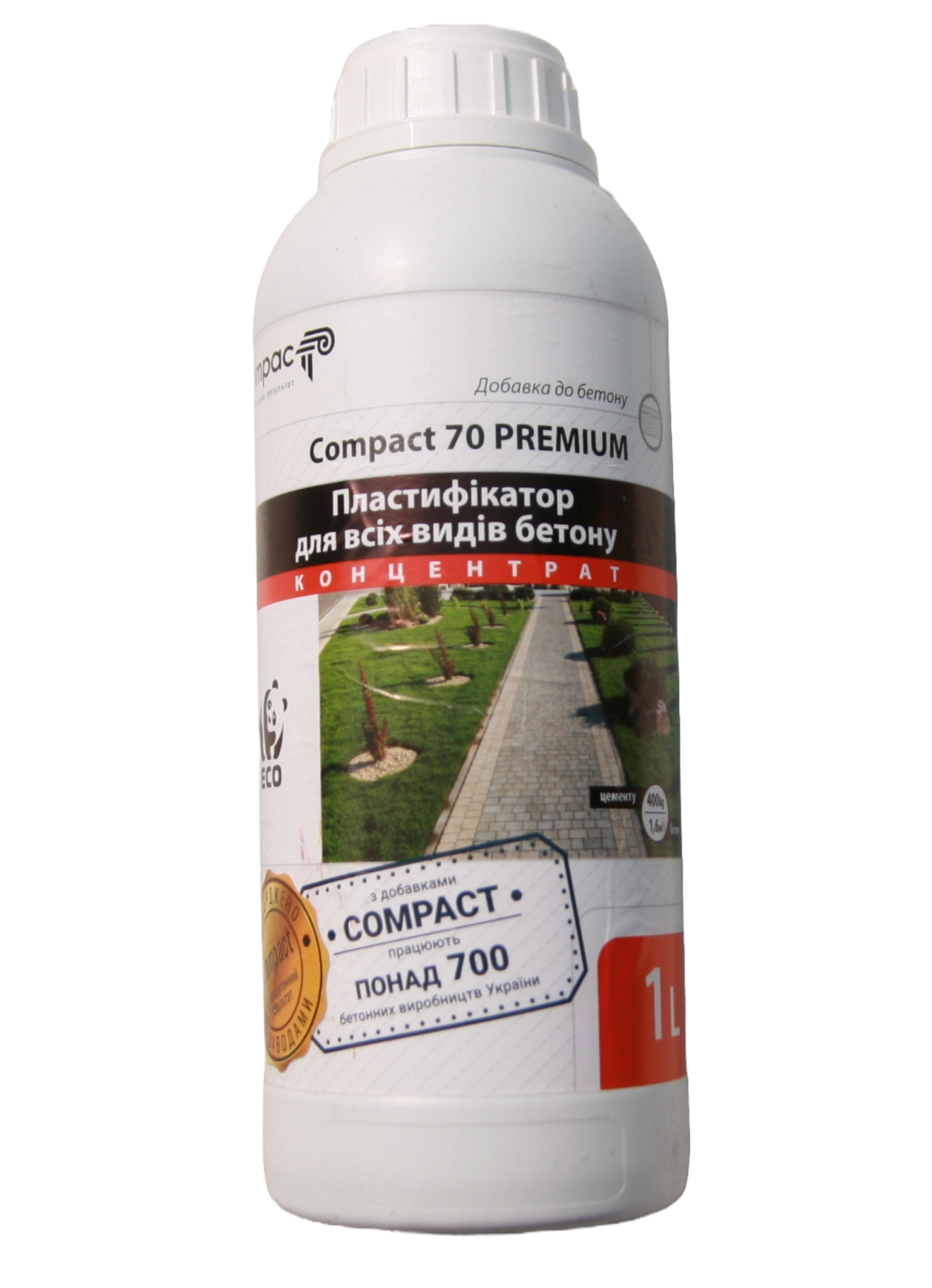 Пластификатор для бетона и тротуарной плитки Multichem Compact 70 Premium 1 л (010701)