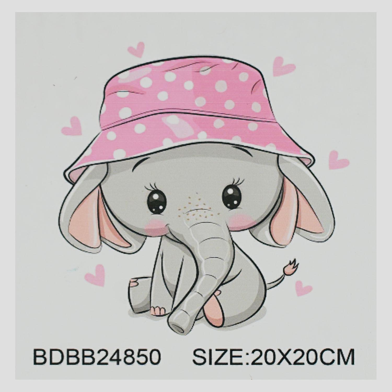 Алмазна мозаїка TK Group Слоненя в панамі 20х20 см (BDBB24850)