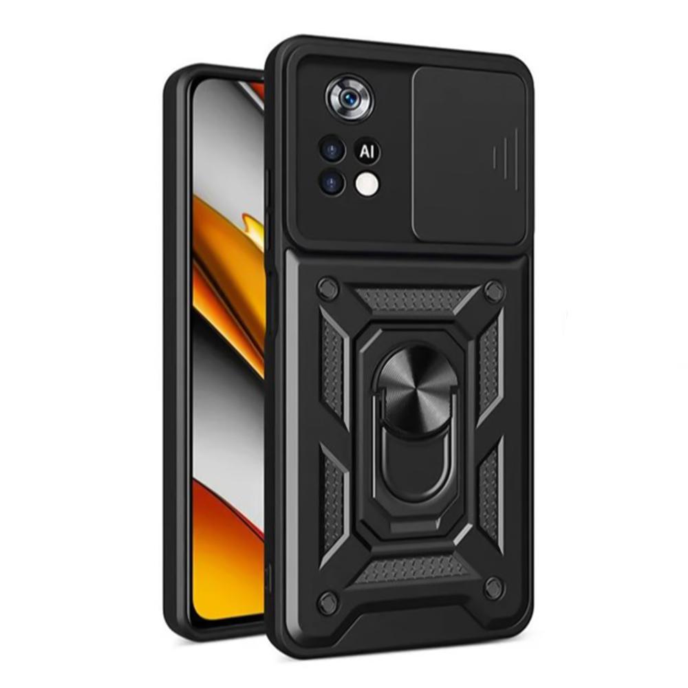 Чехол-накладка Ricco Camera Sliding для Xiaomi Poco M4 Pro 4G Черный