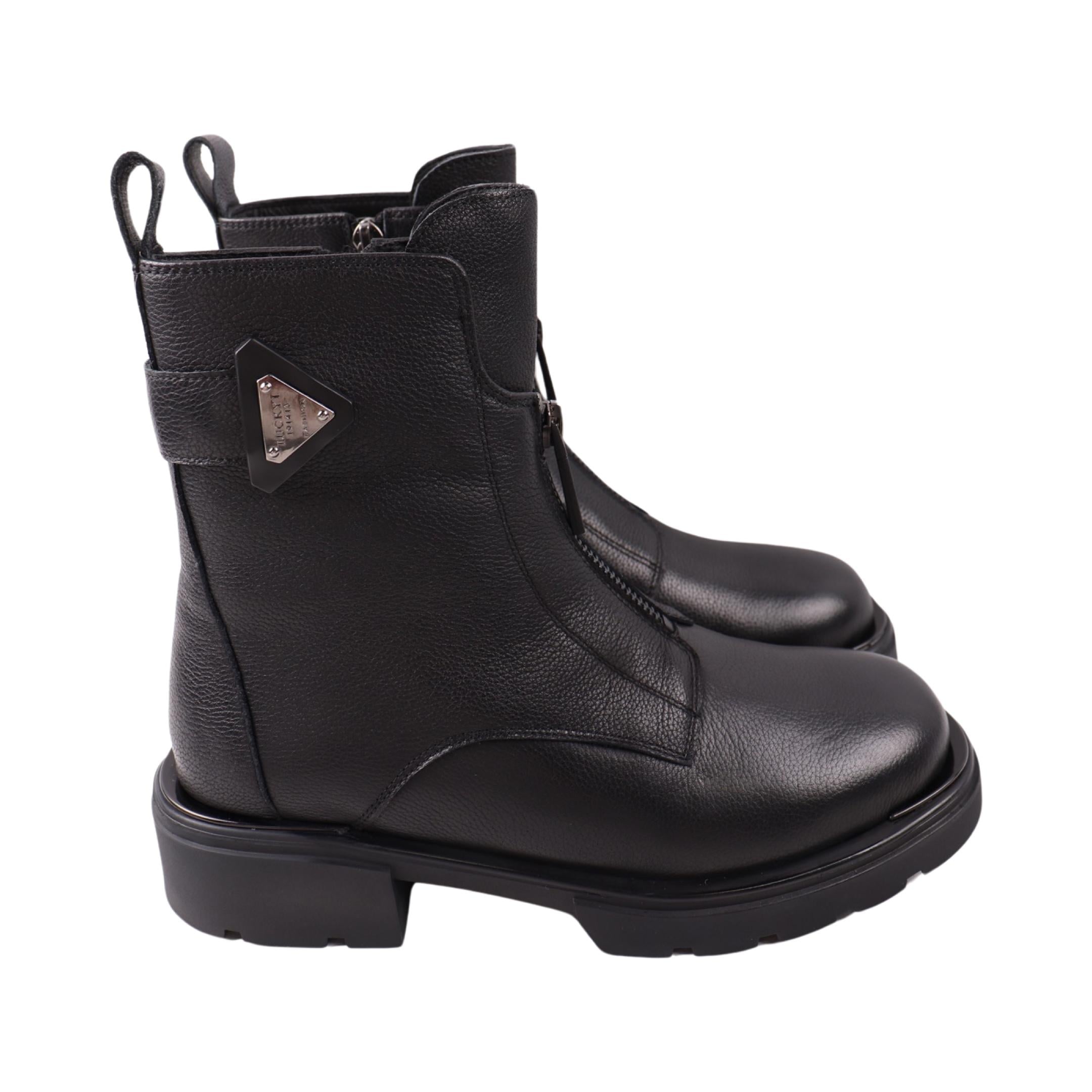 Ботинки женские Oeego 186-24ZHC натуральная кожа р. 38 Черный (29183143)