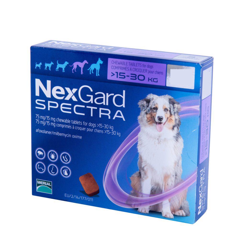 Таблетка Merial NexGard SPECTRA для собак 15,1-30 кг 1 таб.