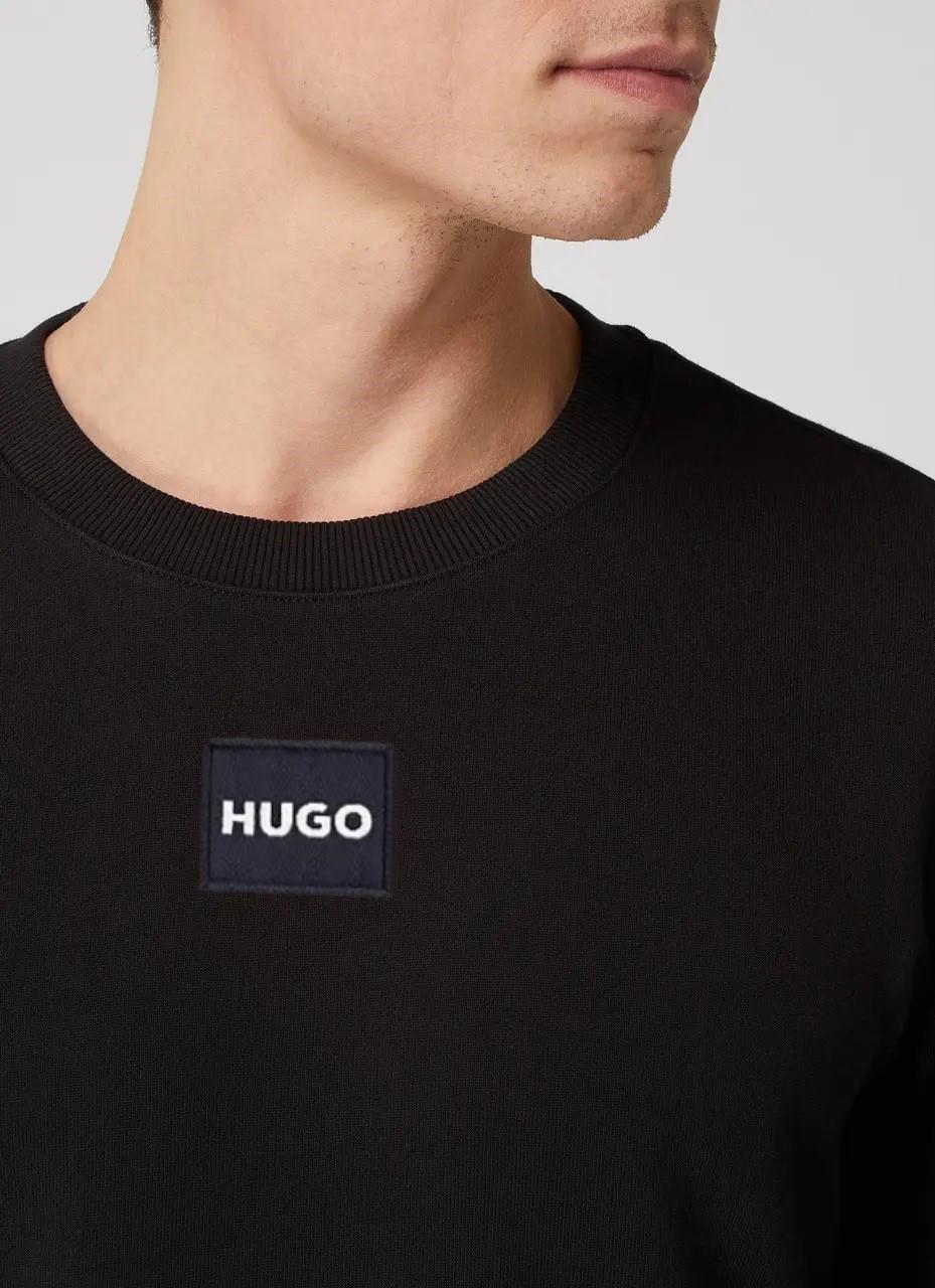 Світшот чоловічий Hugo Boss Cotton-terry regular-fit sweatshirt with logo label 75-2098BLK-BL 3XL - фото 3