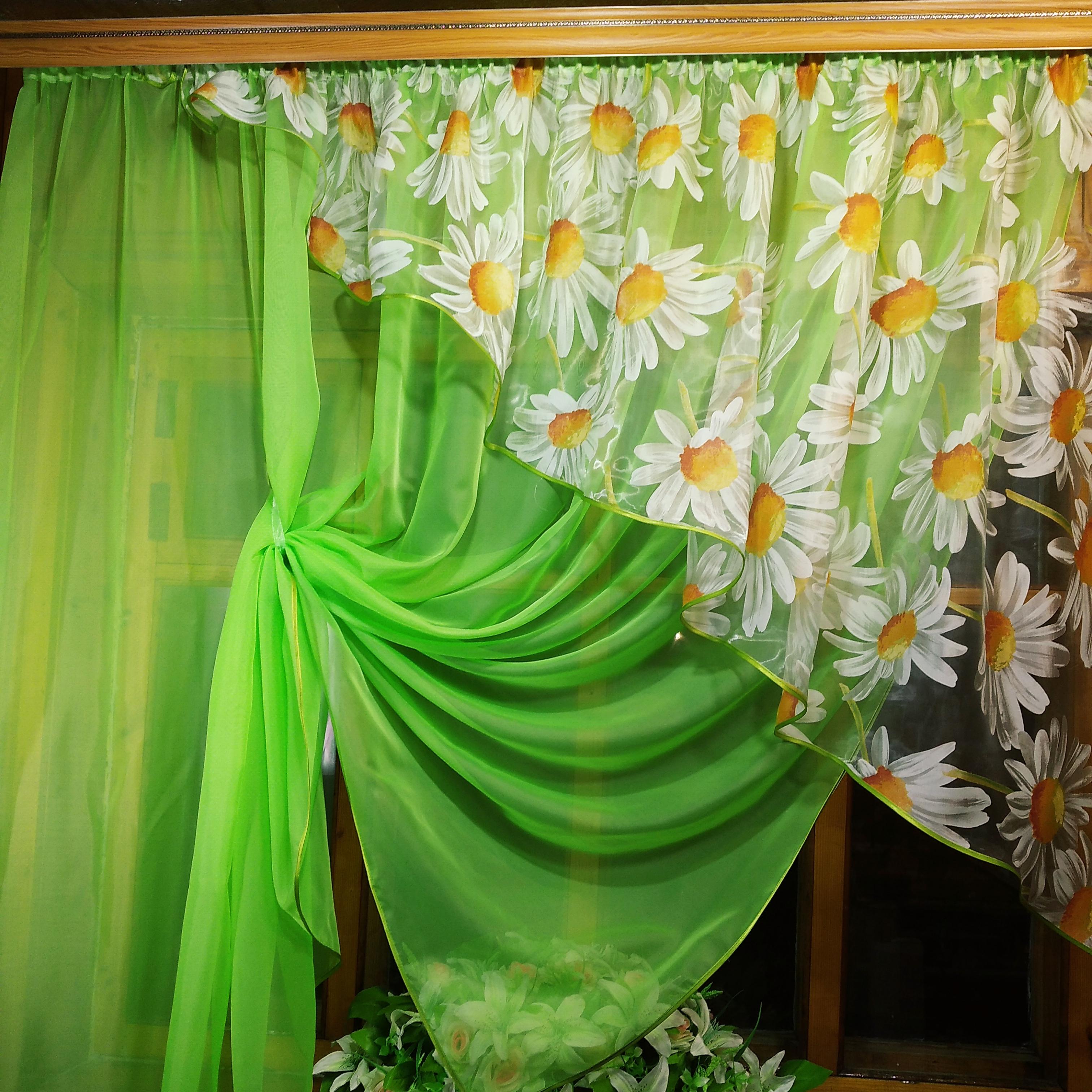 Тюль короткая Фая Ромашка правая Салатовый (1583077952) - фото 4 Тюль короткая Фая Ромашка правая Салатовый (1583077952) - фото 4