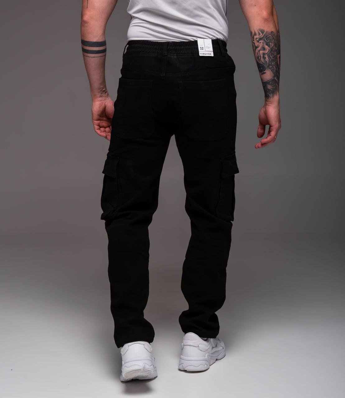 Джинсы мужские зимние VV на флисе с карманами р. 29 Черный (2439) - фото 3 Джинсы мужские зимние VV на флисе с карманами р. 29 Черный (2439) - фото 3