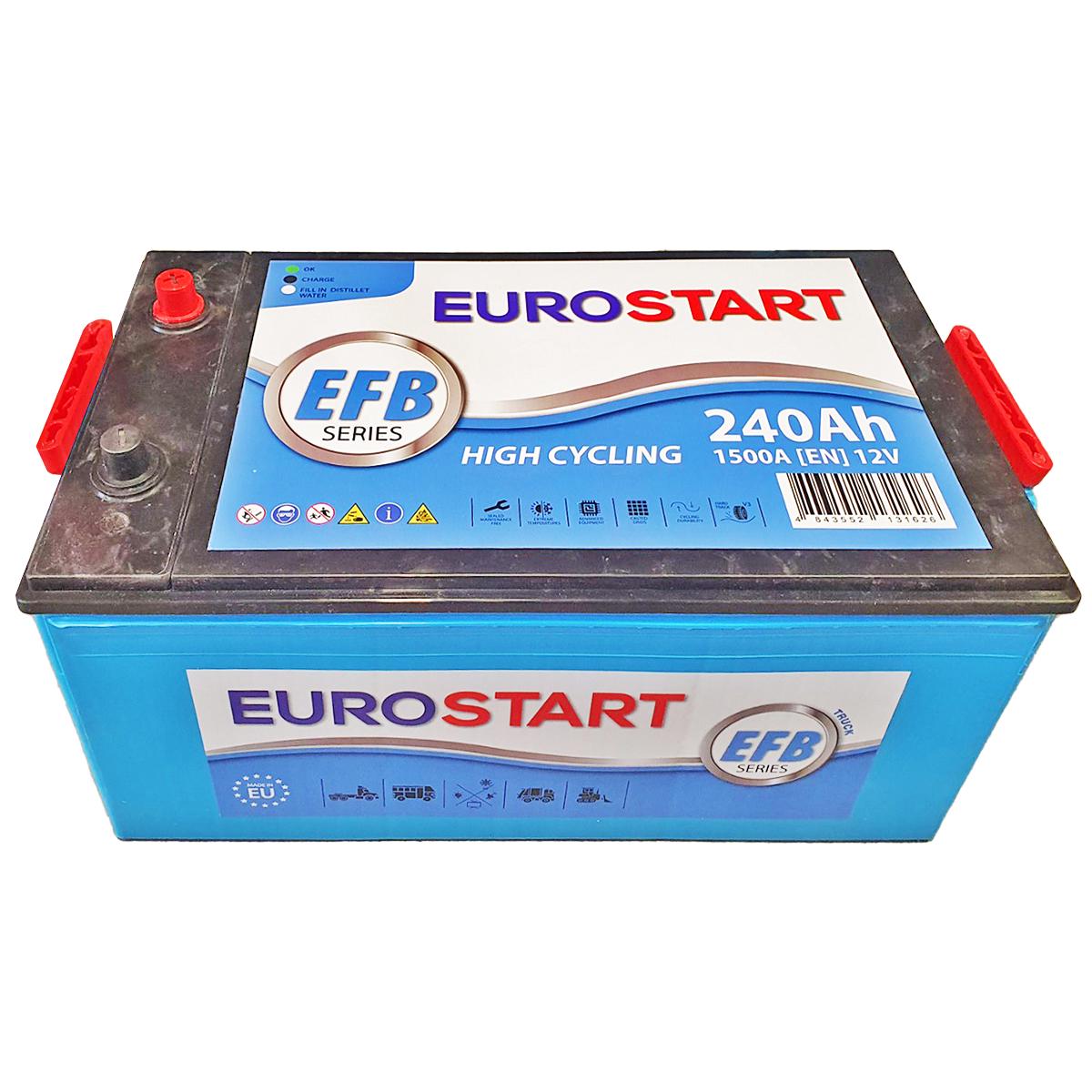 Акумулятор автомобільний EUROSTART Truck SMF EFB 740002150 EN 6СТ-240Ah Аз 1500A (107394)