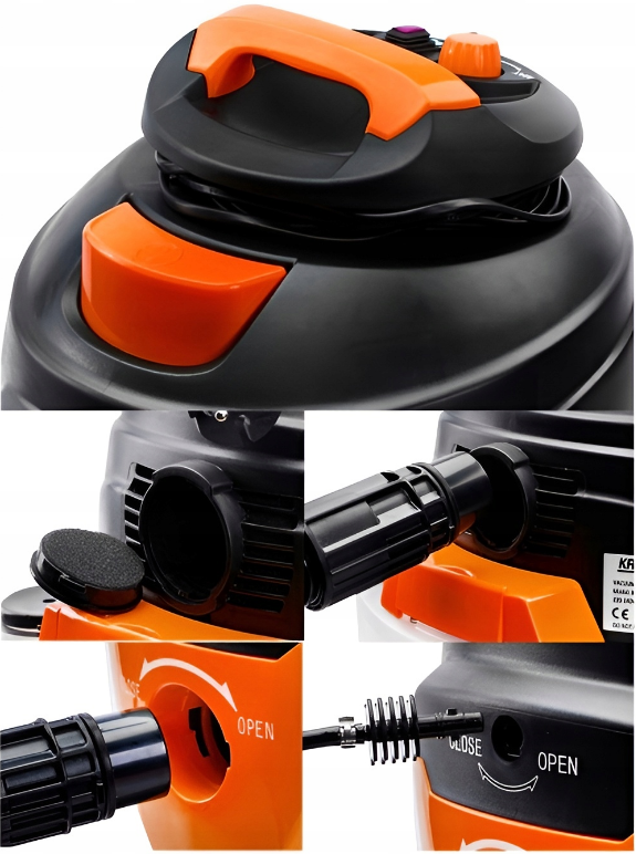 Пилосос промисловий для сухого та вологого збирання Kraft&Dele 1400 Вт (KD482) - фото 3 Пилосос промисловий для сухого та вологого збирання Kraft&Dele 1400 Вт (KD482) - фото 3