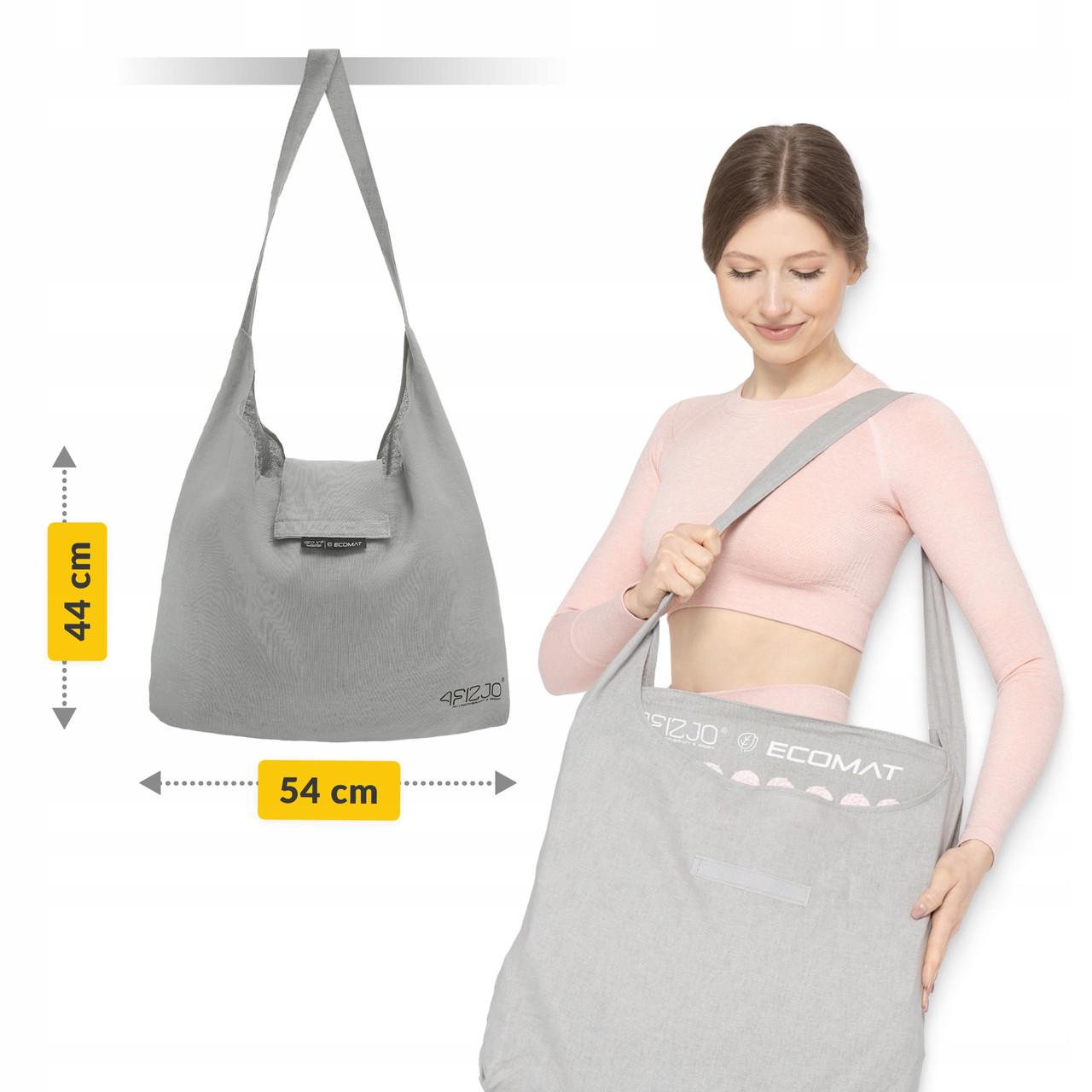 Килимок акупунктурний з подушкою 4fizjo Eco Mat XL Аплікатор Кузнєцова Grey/Pink (P-5907739313607) - фото 3