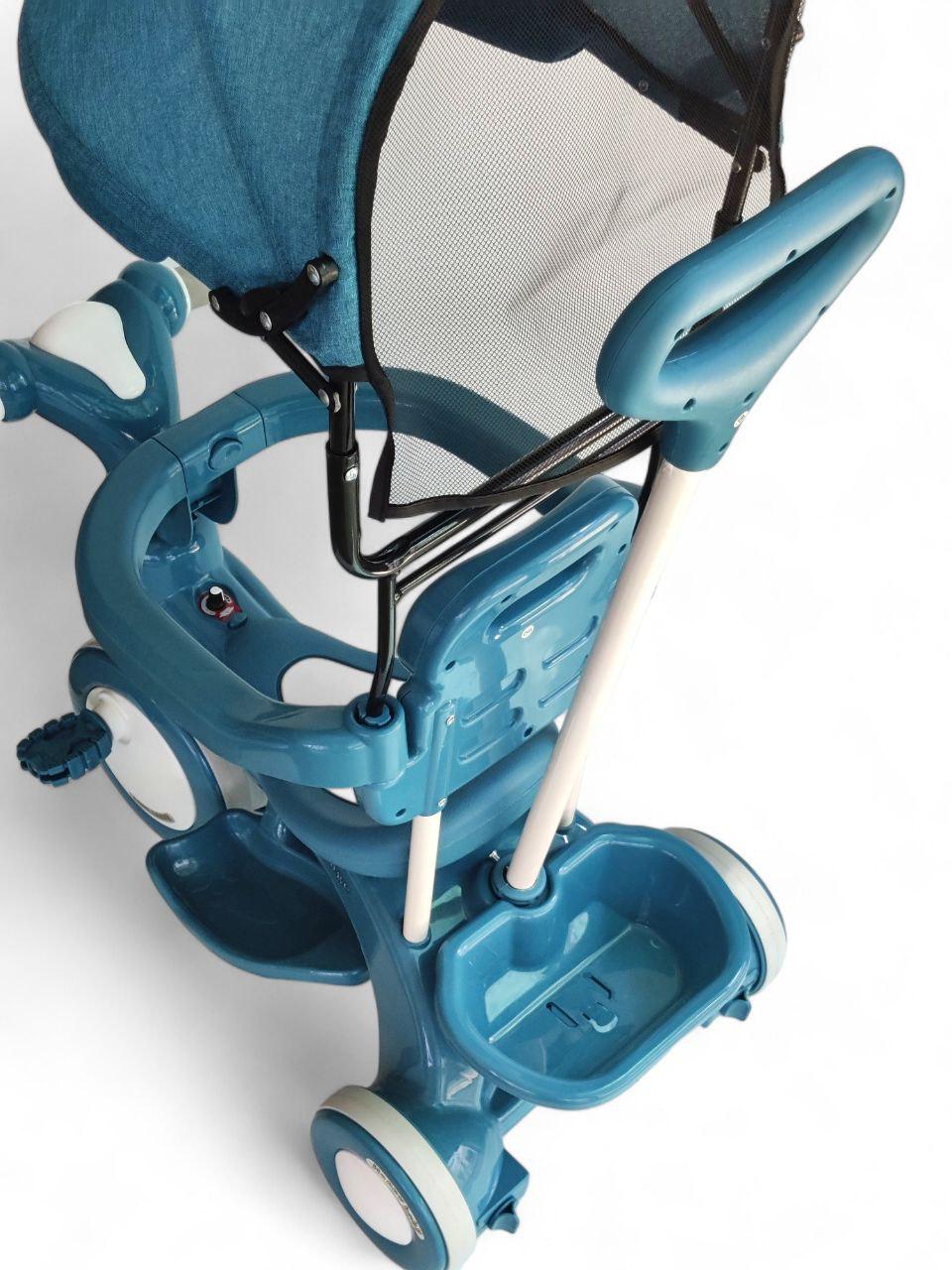 Детский велосипед с родительской ручкой и козырьком Xilelong XLT618-2 трехколесный до 60 кг Мятный (XLT618-2r-s3) - фото 3 Детский велосипед с родительской ручкой и козырьком Xilelong XLT618-2 трехколесный до 60 кг Мятный (XLT618-2r-s3) - фото 3