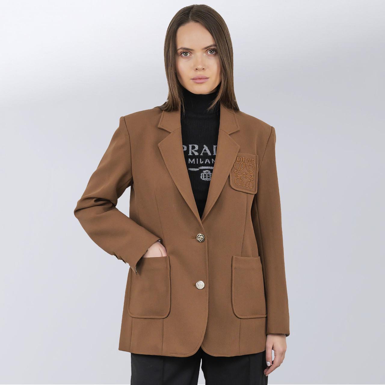 Жакет жіночий повсякденний Loewe S Коричневий (2797308239) - фото 2 Жакет жіночий повсякденний Loewe S Коричневий (2797308239) - фото 2