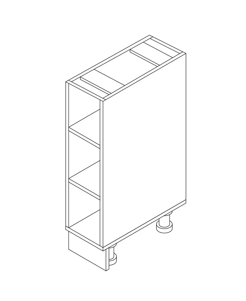 Тумба МАКСІ-Меблі відкрита без стільниці 0,15 Дуб трюфель (10705) - фото 2 Тумба МАКСІ-Меблі відкрита без стільниці 0,15 Дуб трюфель (10705) - фото 2