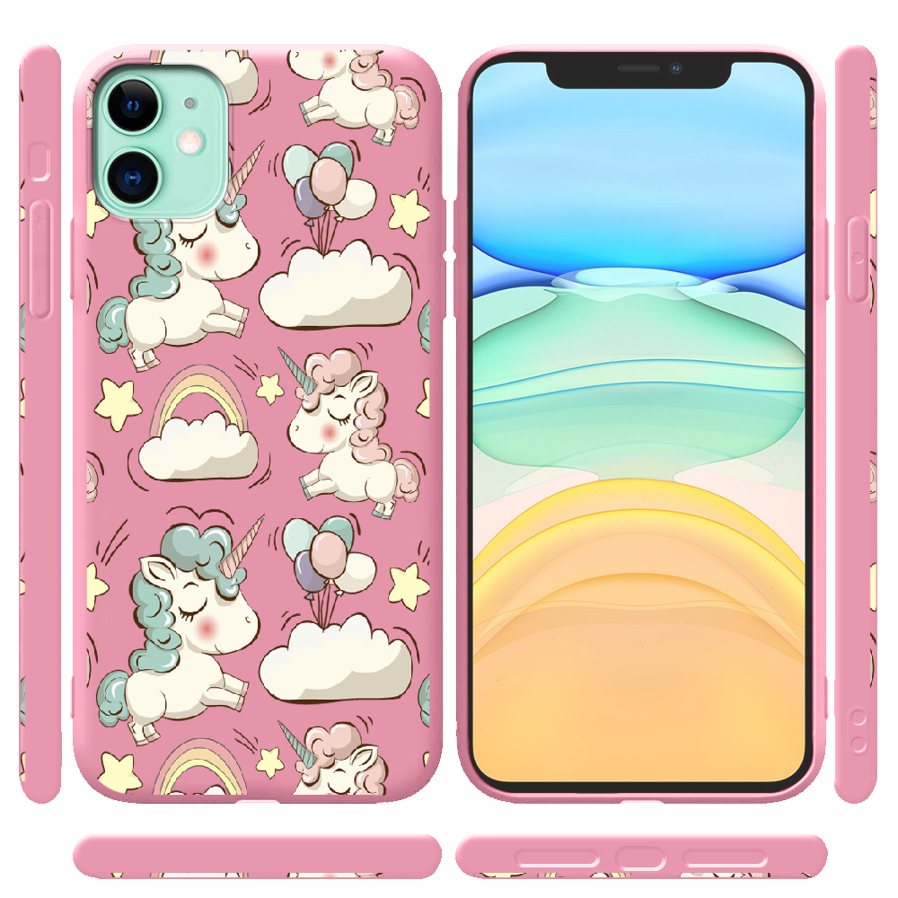 Чехол Boxface iPhone 11 Unicorns Розовый силикон (38184-cc2-43040) - фото 2