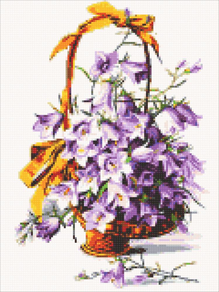 Алмазная мозаика Фиолетовые колокольчики 30х40 см (DM.321)
