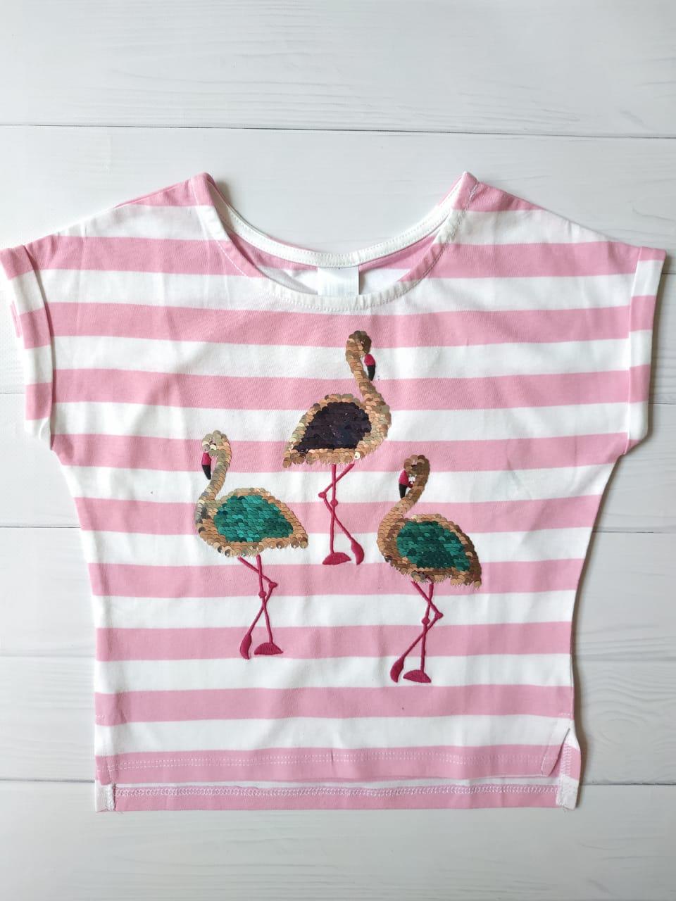 Футболка детская с двусторонними пайетками C&A для девочки 104 см (206925)