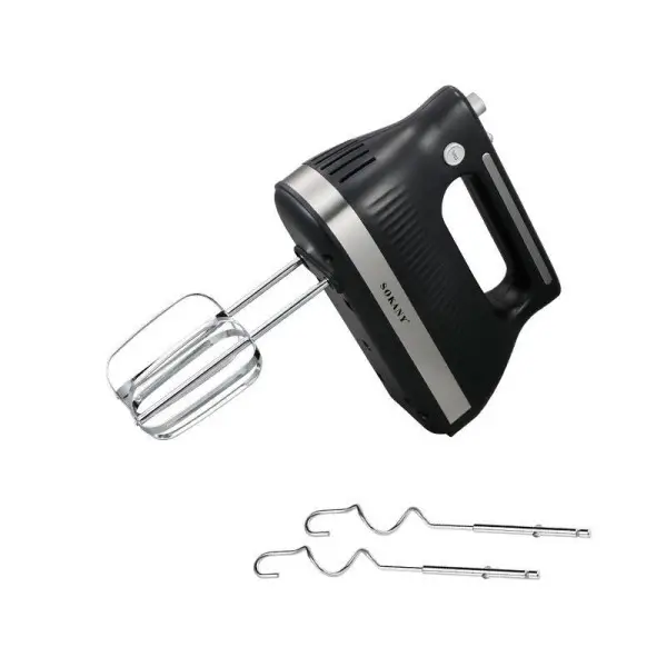 Миксер ручной Sokany SK-6632 с двумя насадками и 5 режимами скорости Черный (147-107-SK-6632)