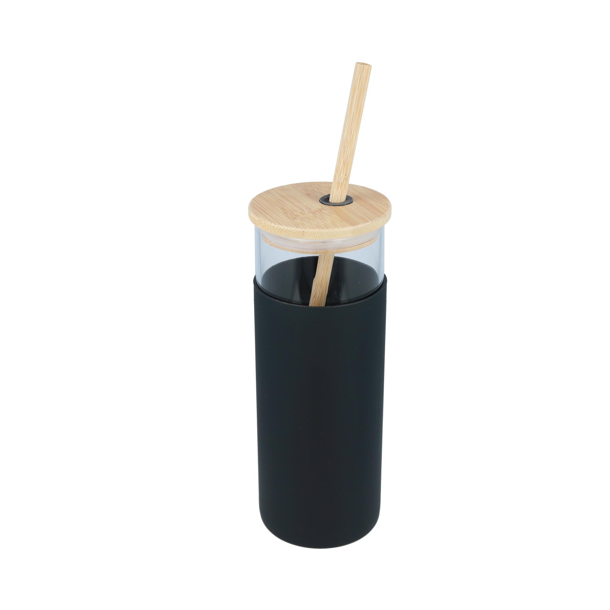 Склянка з бамбуковою трубочкою Tumbler 550 мл Black (10771508)