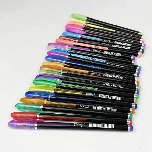 Набор из гелевых цветных ручек Gel Pens 1 мм для рисования 48 штук - фото 4