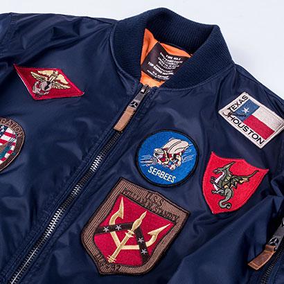 Top Gun Official Patches MA-1 Nylon Bomber Navy / 4XL