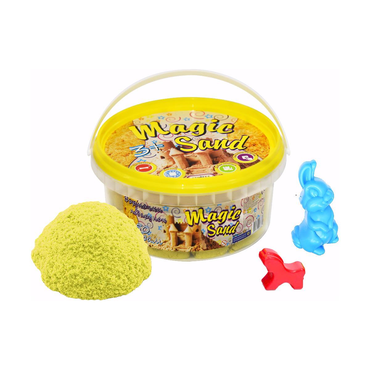 Кинетический песок Strateg Magic Sand 350 г в ведре Желтый (370-6) - фото 1 Кинетический песок Strateg Magic Sand 350 г в ведре Желтый (370-6) - фото 1