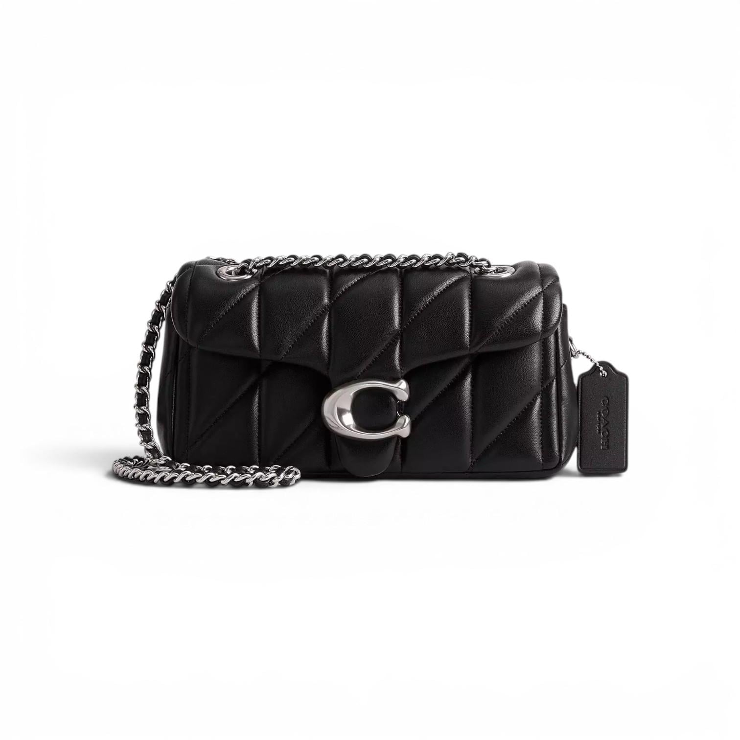 Сумка женская Coach Tabby 20 With Pillow Quilting Silver/Black Сумка женская Coach Tabby 20 With Pillow Quilting Silver/Black