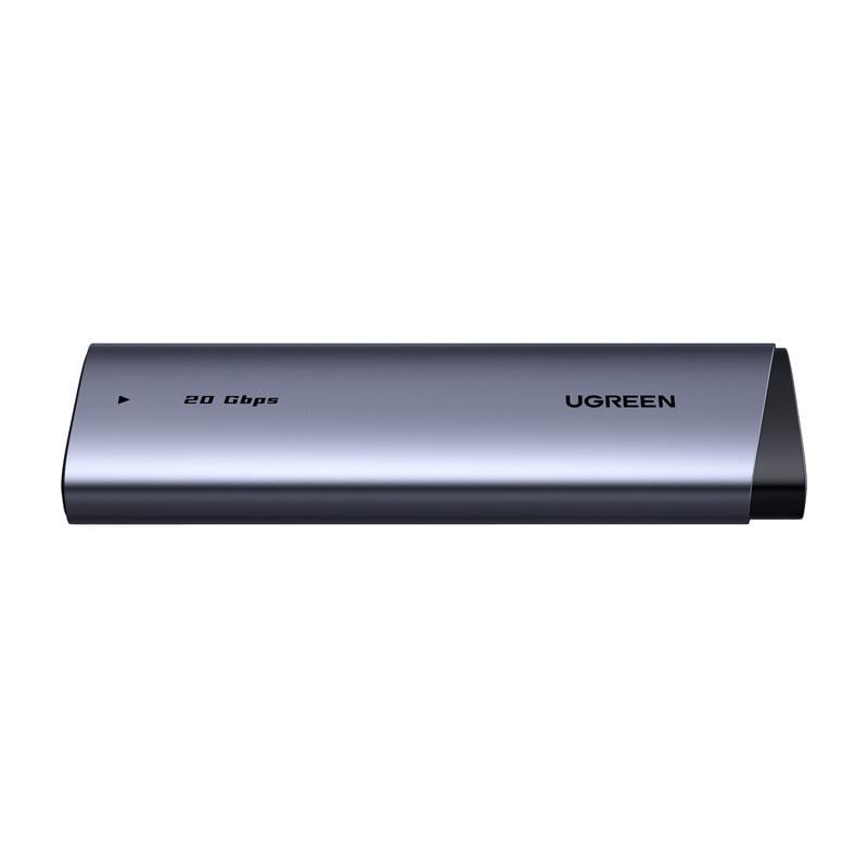 Внешний карман UGREEN CM767 M.2 NVMe/SATA SSD Enclosure USB C 3.1 Gen 2/M-Key M+B-Key NVMe PCIe 10Gbps MacBook Pro Grey (15813)