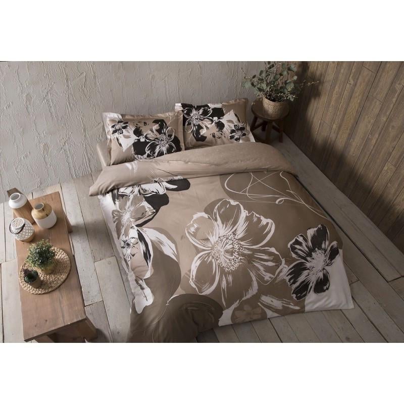 Постельное белье TАС Serah camel v03 евро Бежевый (svt-2000022231534)