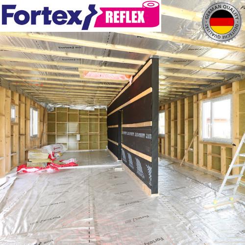 Пароизоляционная армированная мембрана Fortex Reflex с алюминиевым слоем 1,5х50 м (8914285) - фото 9