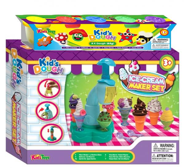 Набор для творчества OKTO Тесто для лепки Мороженое 3 цвета 32х30х8 см (11662/11002)