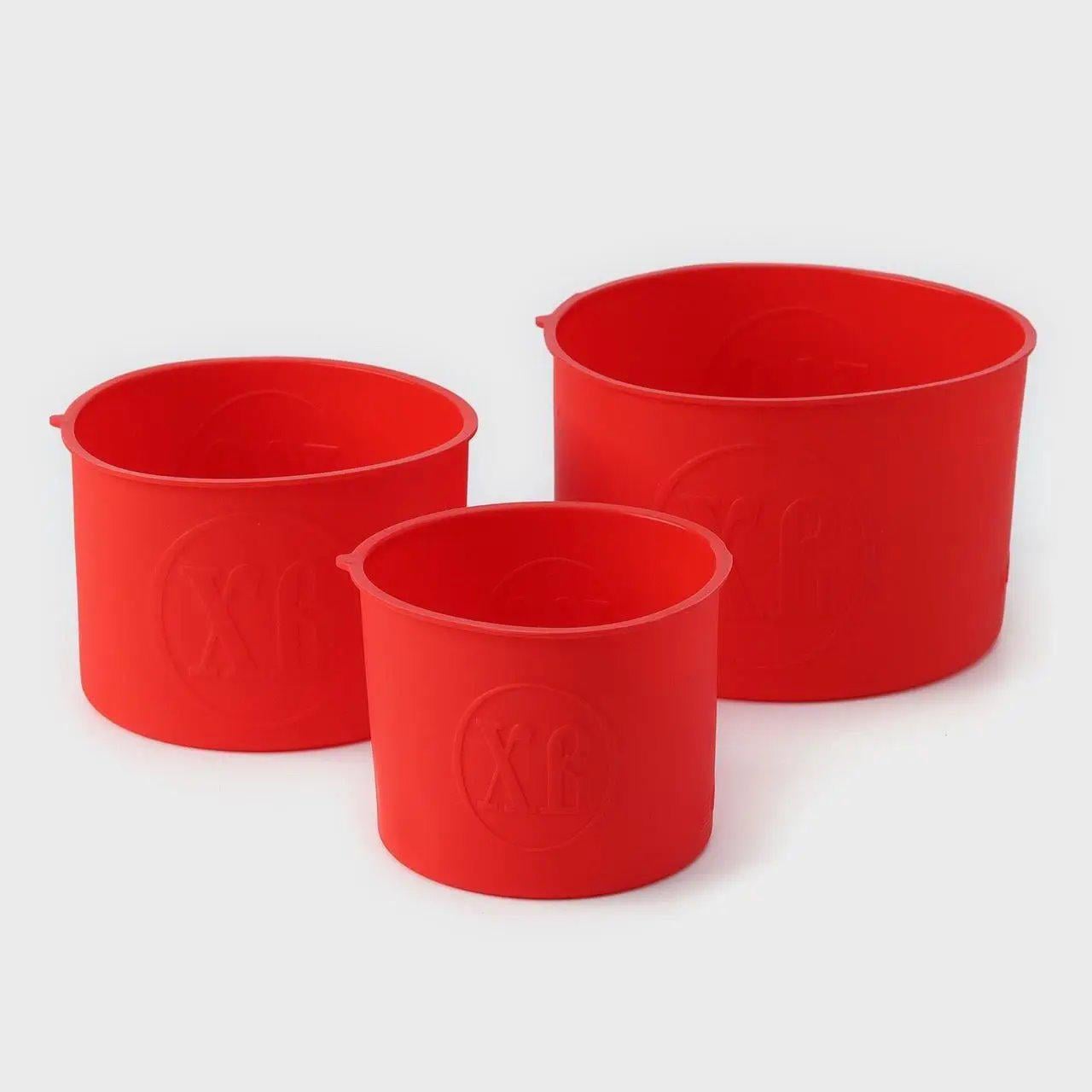 Набор форм силиконовых для выпечки пасхи 3 шт. Красный